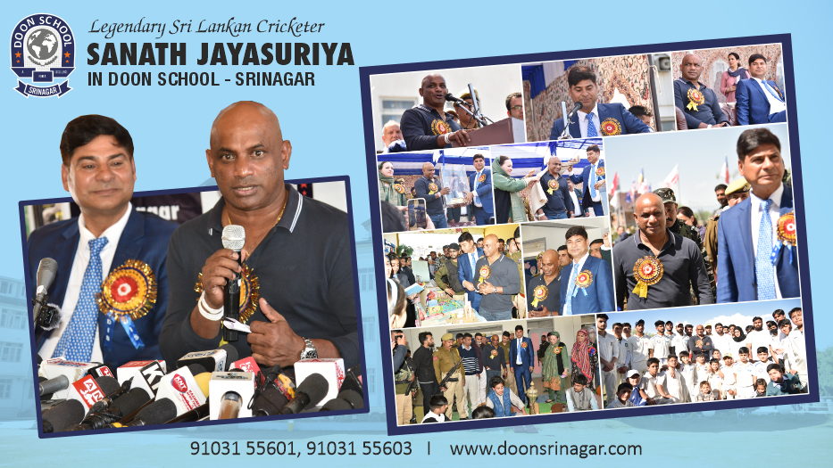 Sanath Jayasuriya in Doon School Srinagar.