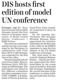 Doon International School hosts KIMUN