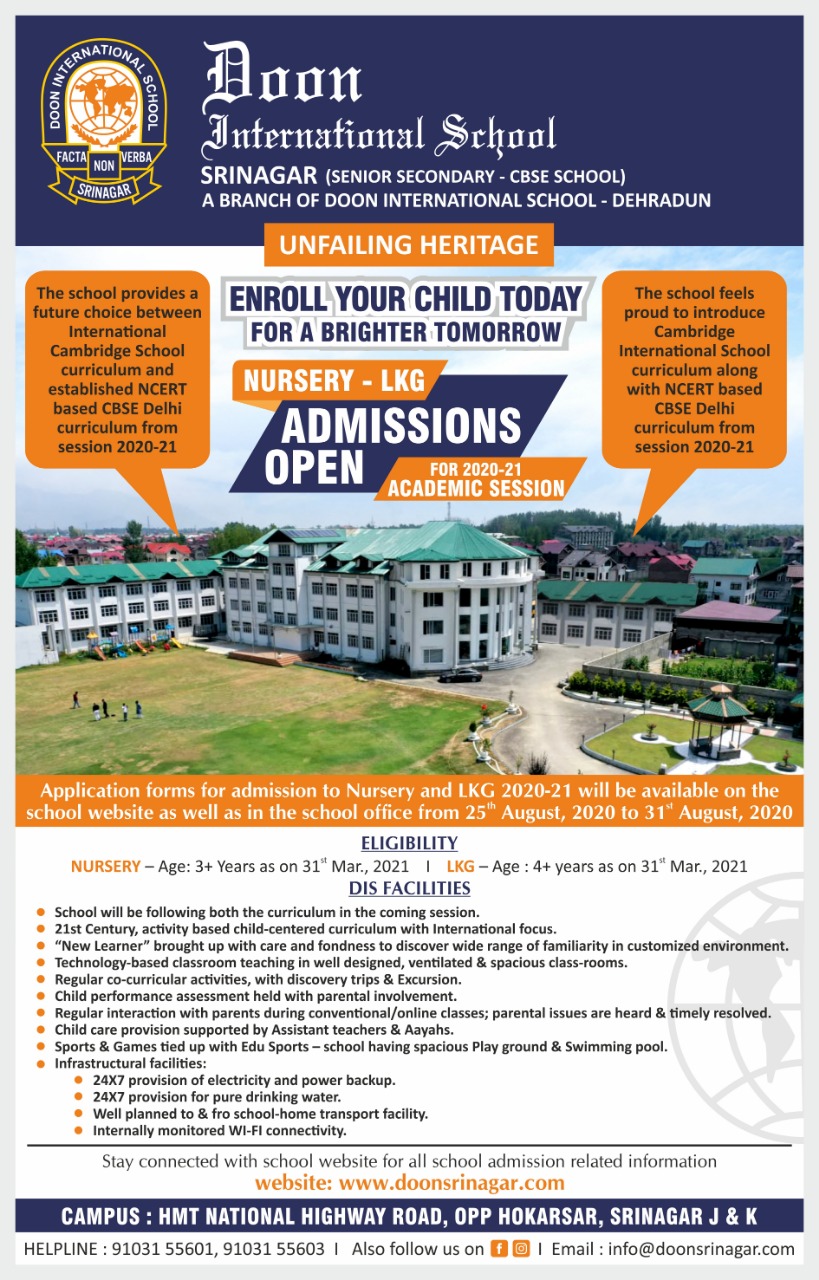 Admission Notification for classes Nursery & LKG