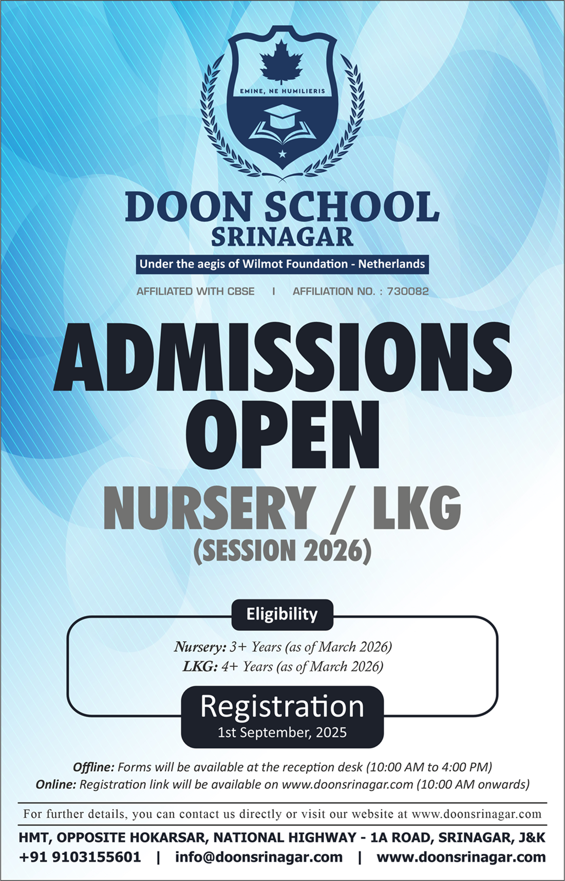 Nursery/LKG Admissions 2025-26
